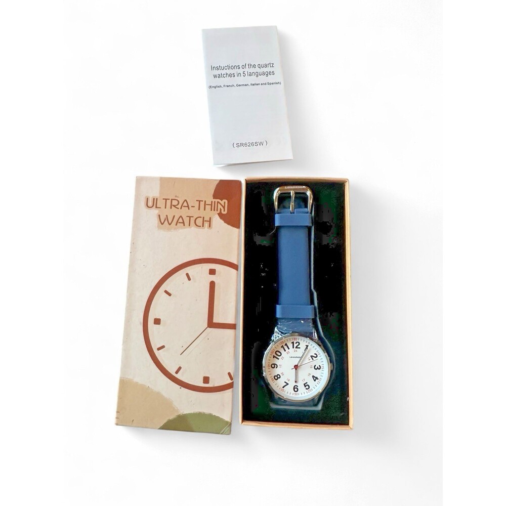 Lavaredo Bomieux Nurse Watch Navy Analog Silicone Band